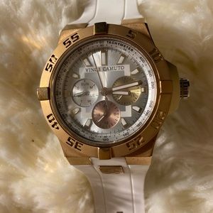 Vince Camuto Gold Tone Case Waterproof Watch